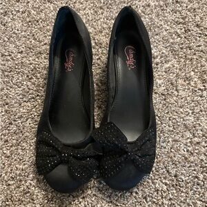Candie's Black Bow Girls Shoes